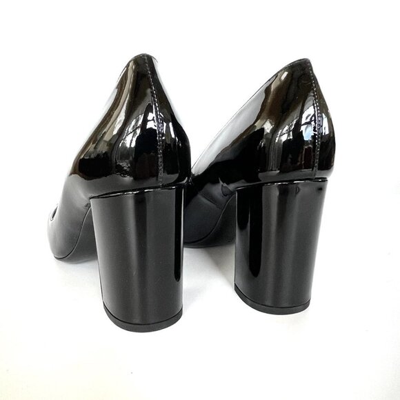 Bottega Veneta 430391 Patent Leather Cherbourg Pumps, Black, Tan or Gray - Picture 7 of 13